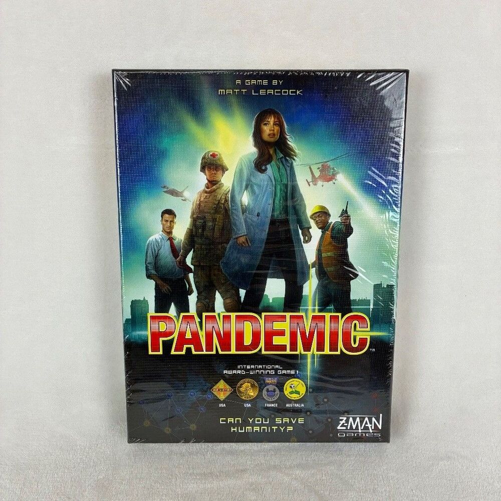 Z-Man Games Pandemic Board Game Cooperative Strategy NEW Sealed Logic 2-4 Player